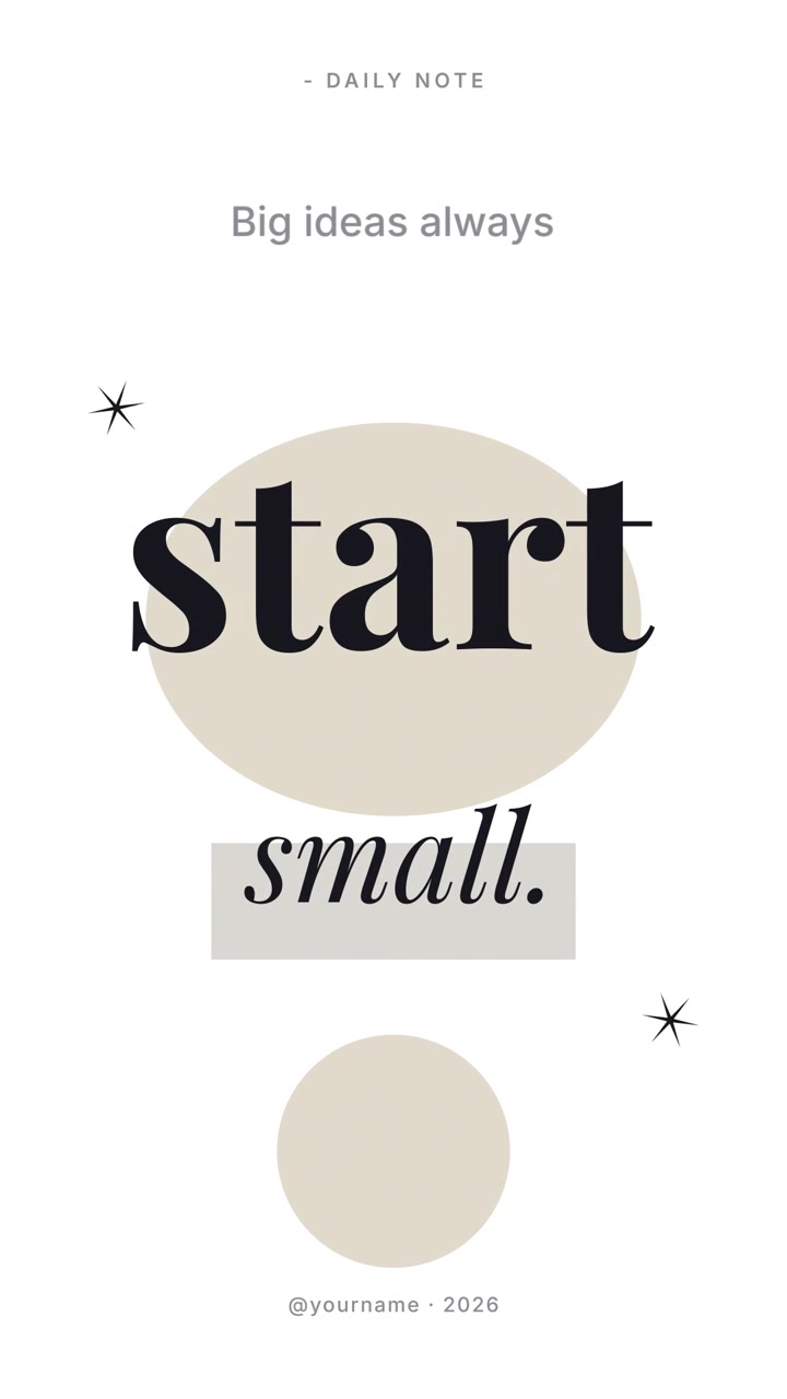 Minimalistische Motivationszitat-Grafikanimation