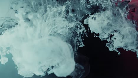 patrón de tinta blanca creativa que se extiende en el agua
