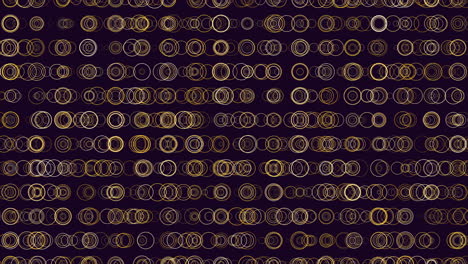 symmetrical golden circles on black background