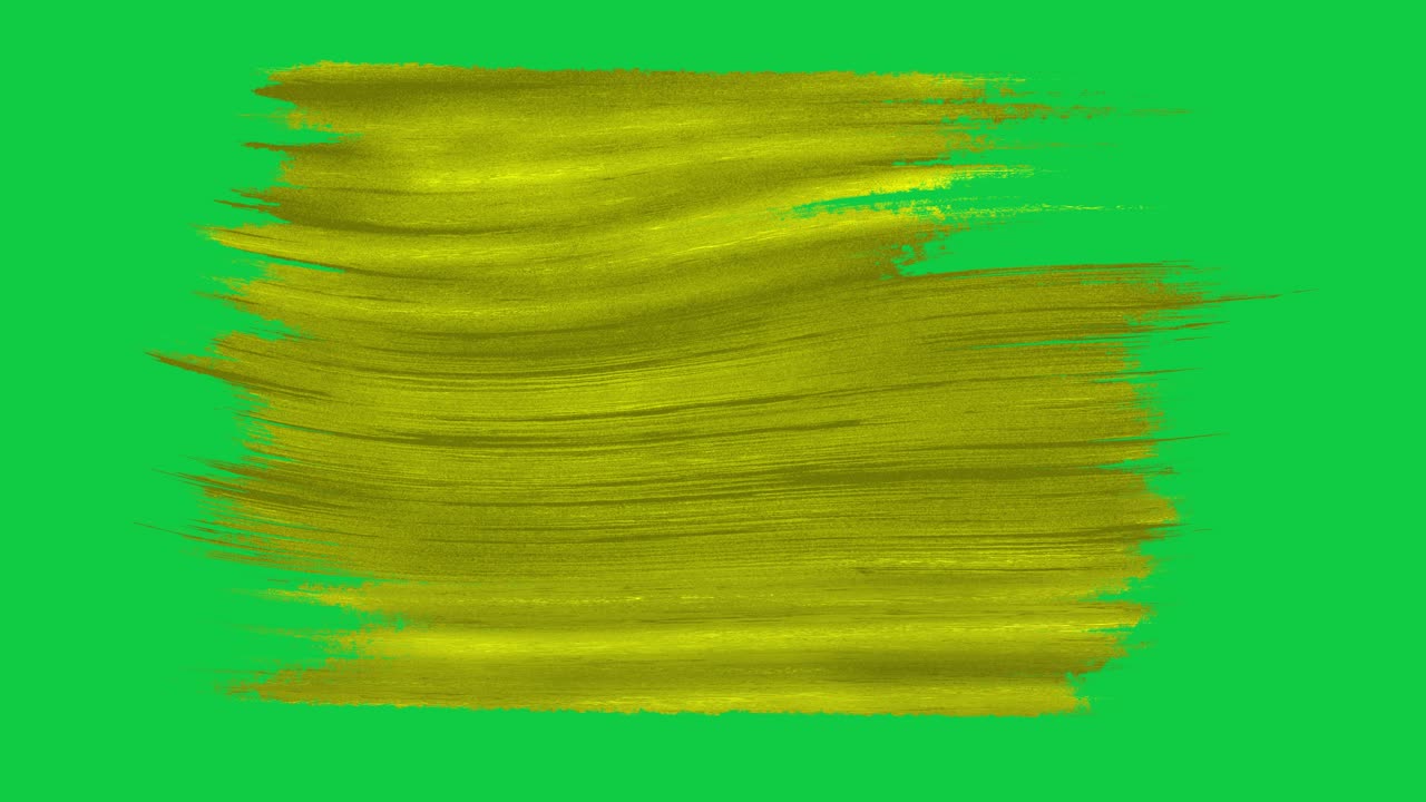 3D painted flowing brush strokes artistic stripes design on green screen alpha channel key background motion graphics visual effects animation overlay paint colour dark yellow