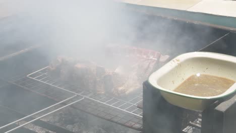 Cooking-chops-on-the-braai-or-barbecue