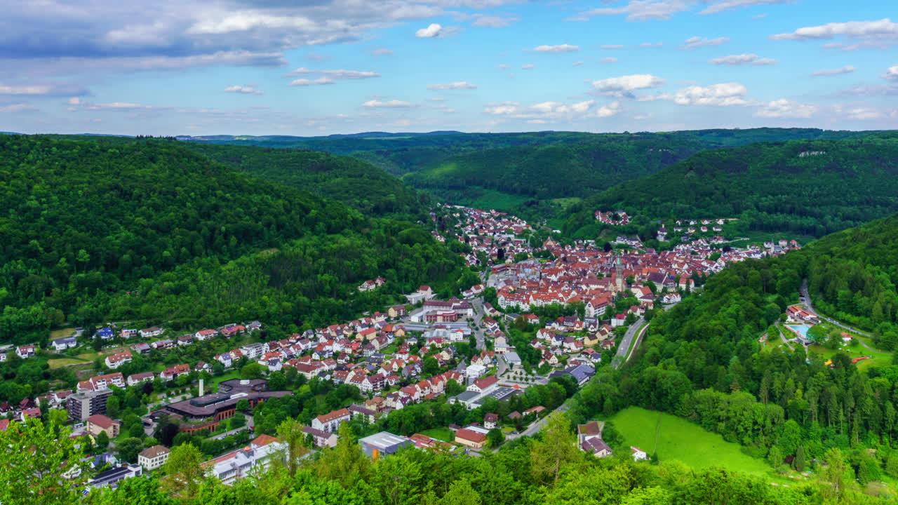 swabian alps gemany의 나쁜 urach timelapse