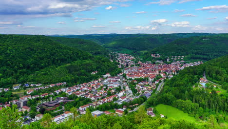 bad urach timelapse in swabian alps gemany