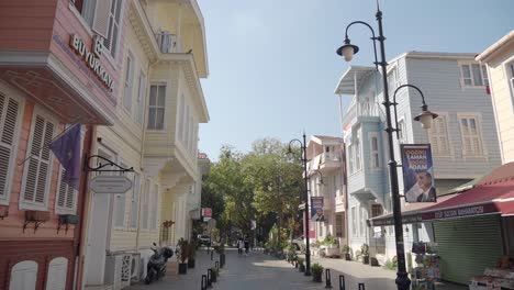 colorful buildings on a street in turkey