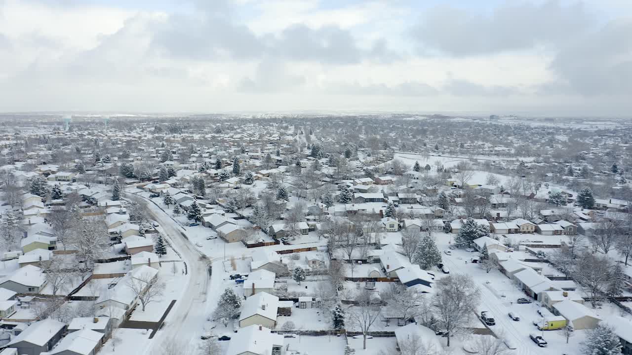 폭설날 동네 조감도