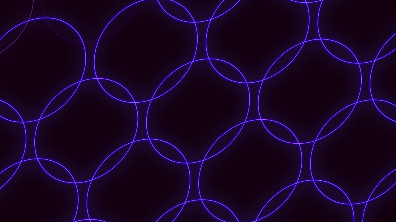 Glowing purple circle pattern on black background