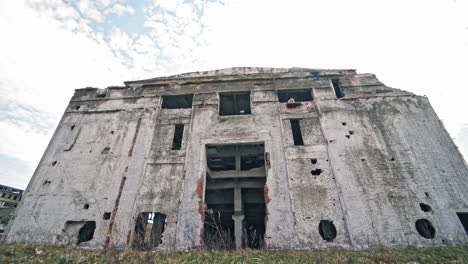 abandoned industrial building. ruins of an old factory.