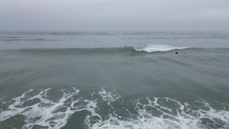 Aerial-dolly-drone-shot-from-the-beach-in