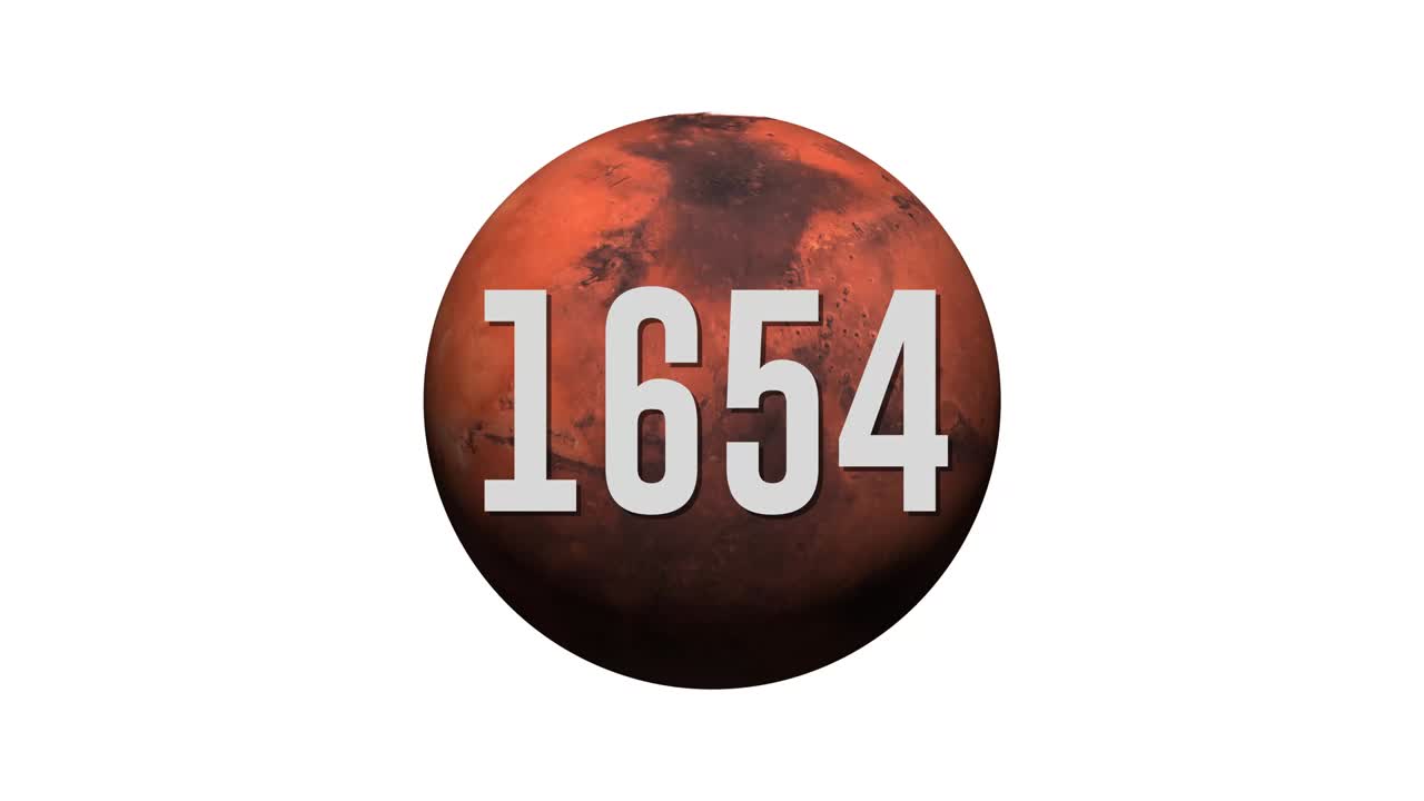 evolución del planeta marte 0 año a 2022. lapso de tiempo de la ecología, rotación del planeta rojo