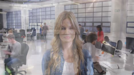 oficina ocupada en movimiento rápido 4k