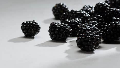 blackberries on a light surface