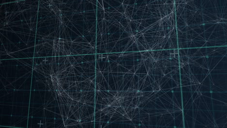 animación de la red de conexiones en el espacio digital