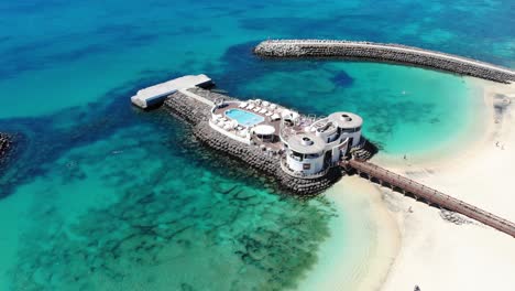 aerial view of bikini beach club in sal cape verde