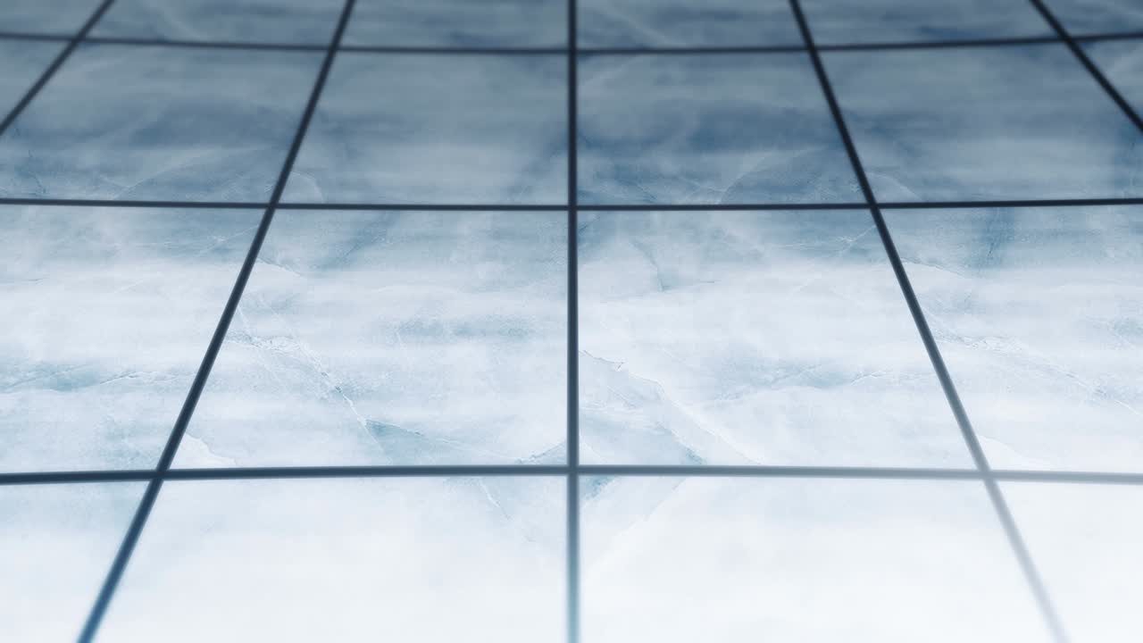 caminar en el suelo de mármol con espacio de copia. correr y caminar dar pasos. cerrar el pie del corredor. concepto de desafío de negocio. animación de bucle.