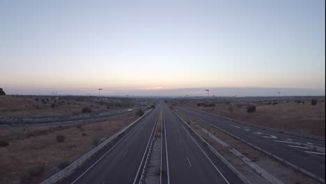 A-time-lapse-over-a-highway-with-low-traffic