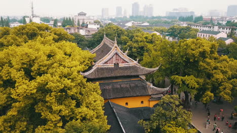 4k suzhou -city of gardens - chinese temple, jiangsu province, china