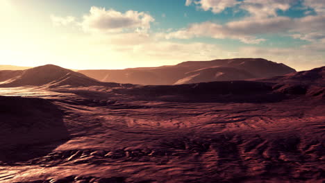 Sunset-over-the-sand-dunes-in-the-desert.-Aerial-view