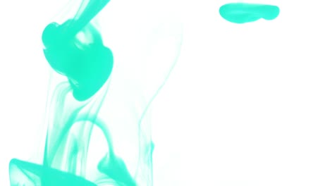 turquoise ink in water