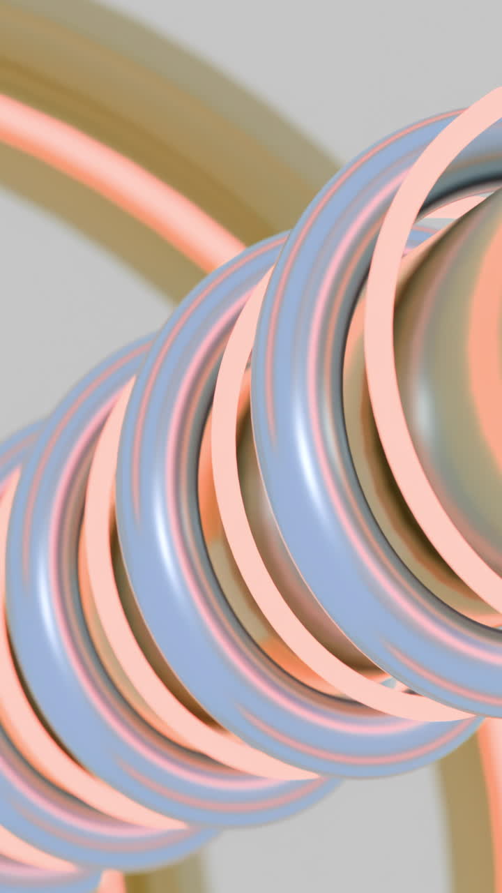 추상적인 3d 나선형 반지