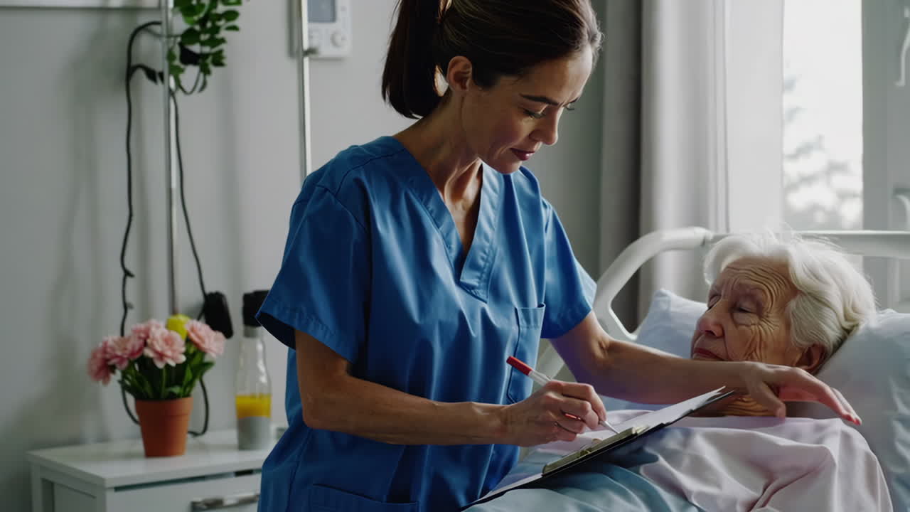 Nurse Checking on Patient