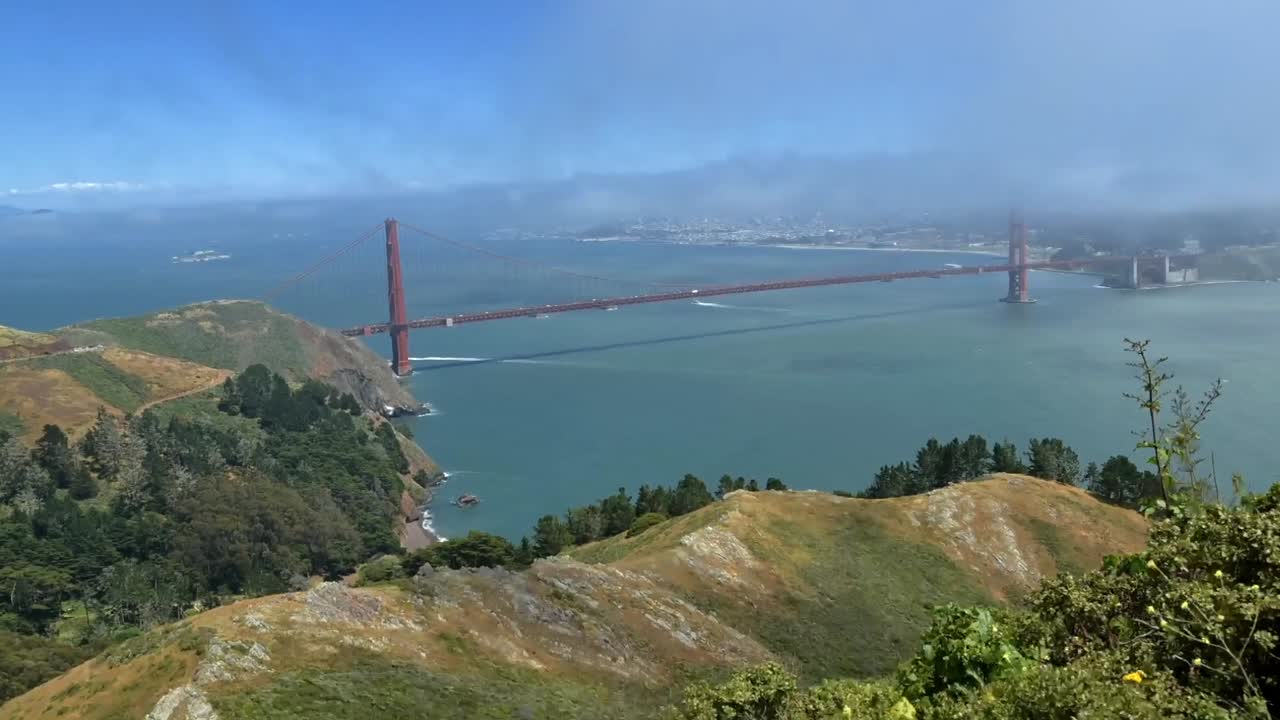 Golden Gate Bridge daytime Timelapse in San Francisco Bay Area California