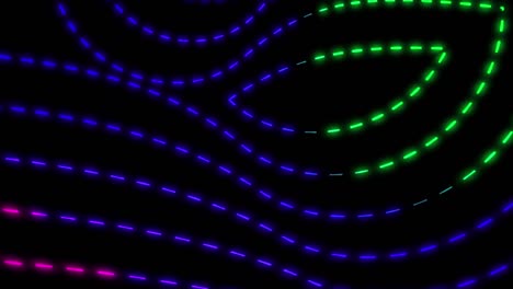 wavy colorful dash line motion background. abstract colorful neon glowing geometric dash line.