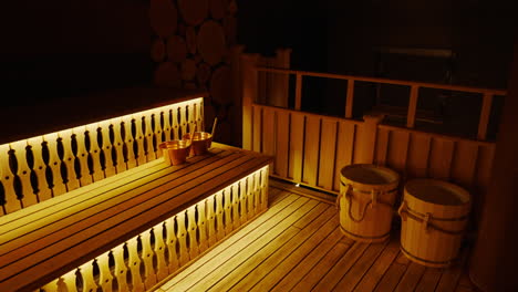cozy sauna interior