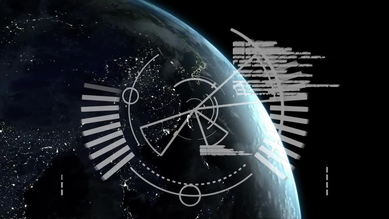 데이터 시각화 및 레이더 애니메이션과 야간 조명