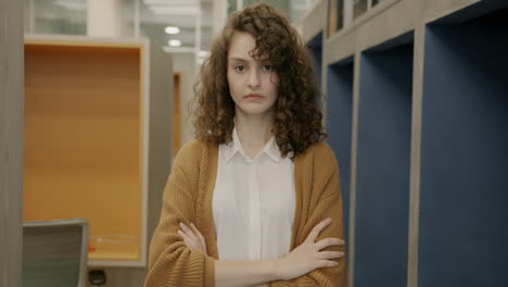 young woman in office