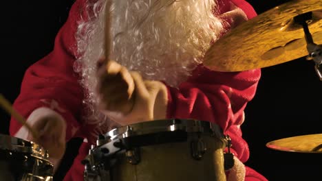 santa claus rocks the drums