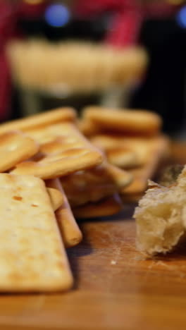 various crispy biscuits and bread on counter