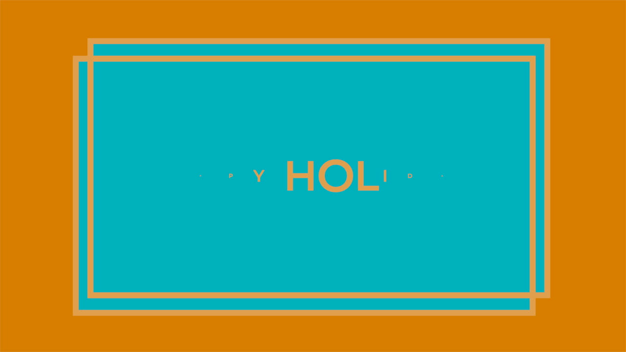 블루 모던 그라데이션 프레임의 해피 홀리데이