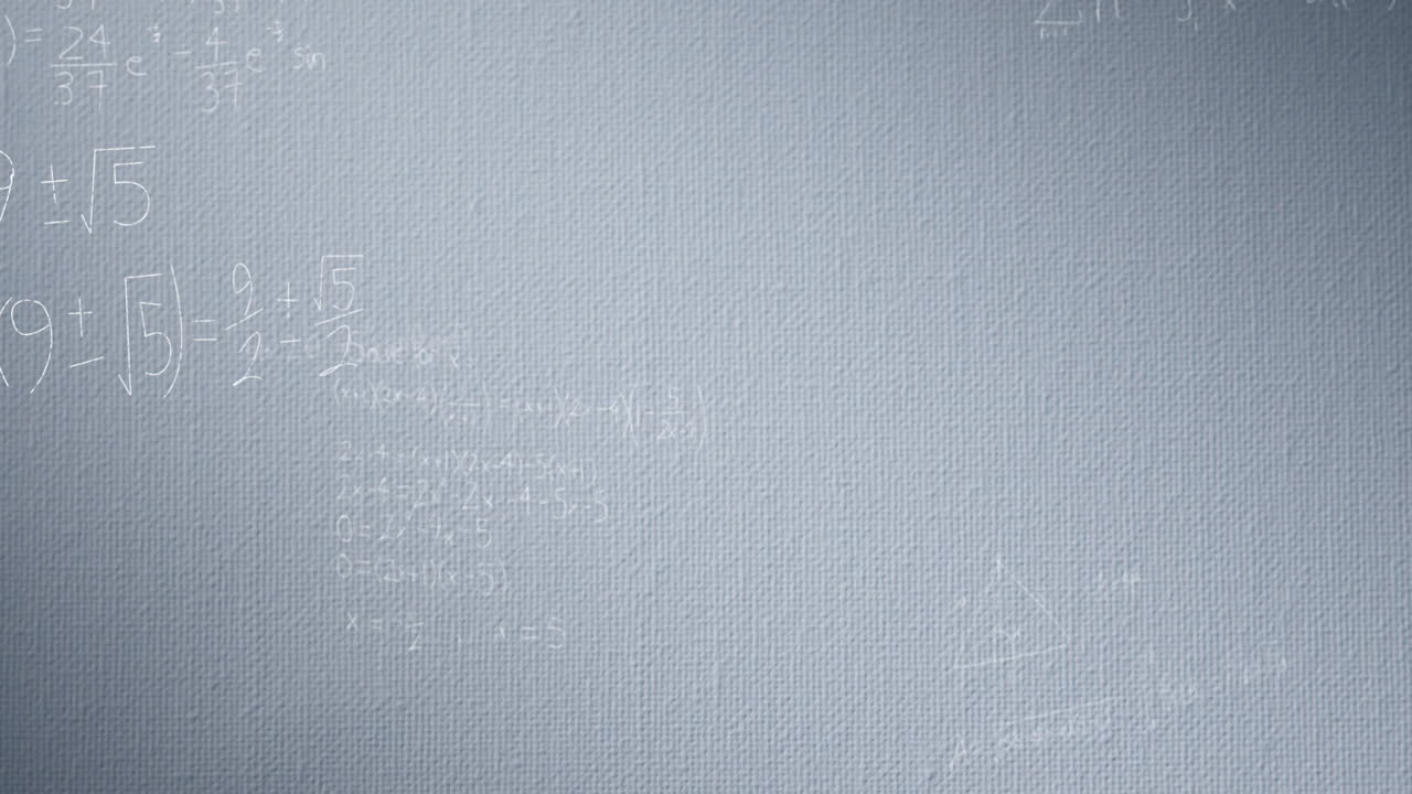 animación del procesamiento de datos matemáticos sobre un fondo gris