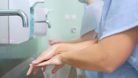 hand washing in a hospital setting