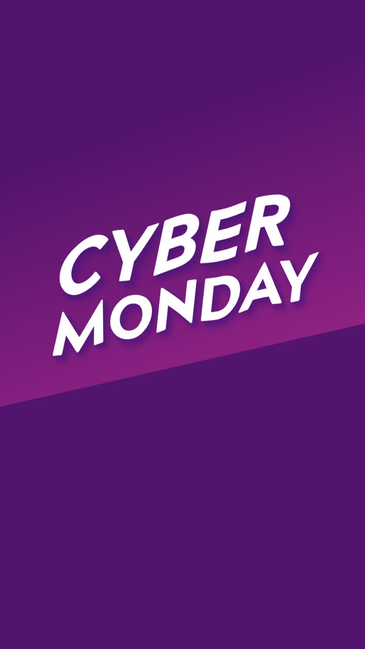 una animación de un fondo de ventas de cyber monday abstracto