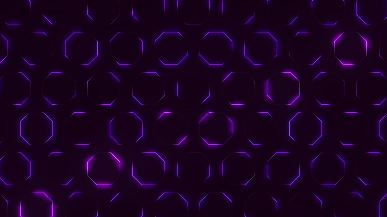 A mesmerizing and symmetrical pattern of glowing purple circles arranged in a circular formation, creating a futuristic and mysterious visual impact