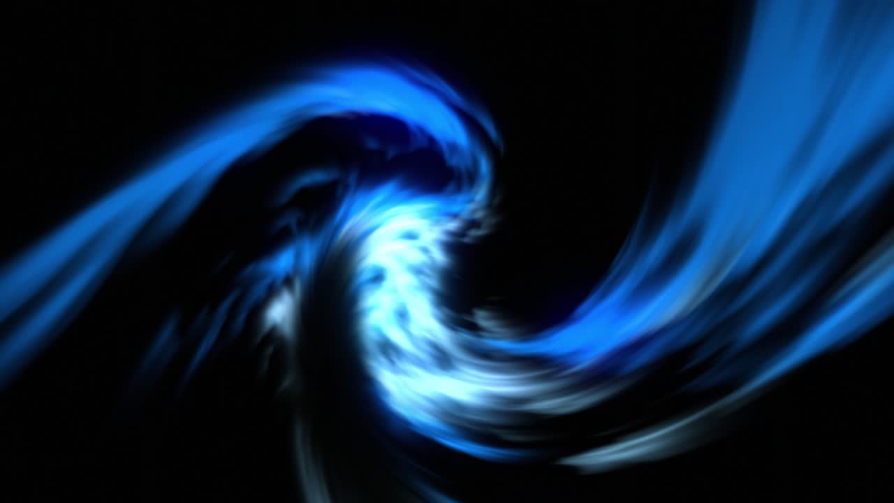 Animazione di scie luminose incandescenti che si muovono su sfondo nero