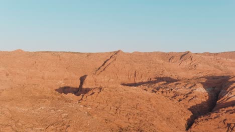 Panning-aerial-of-the-vast-desert-landscape-in-Utah's-Snow-Canyon-State-Park