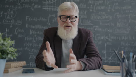 Senior Professor in Online Math Class