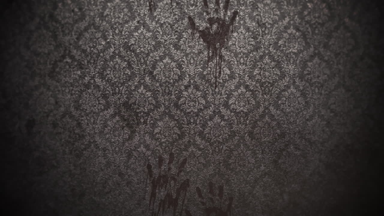暗い部屋の廊下がある神秘的なホラー背景 1