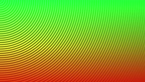 fondo de animación onda radial línea circular gráficos de movimiento diseño de patrón de bucle color efecto digital visual ilusión óptica hermosa 4k verde rojo