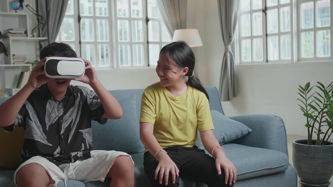 Children Playing with VR Headset