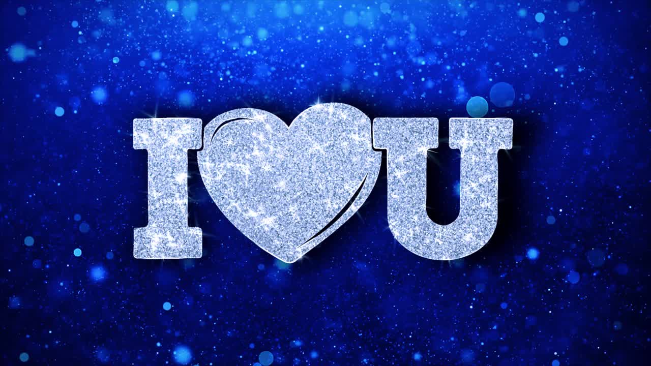 I Heart You - Romantic Glitter Text