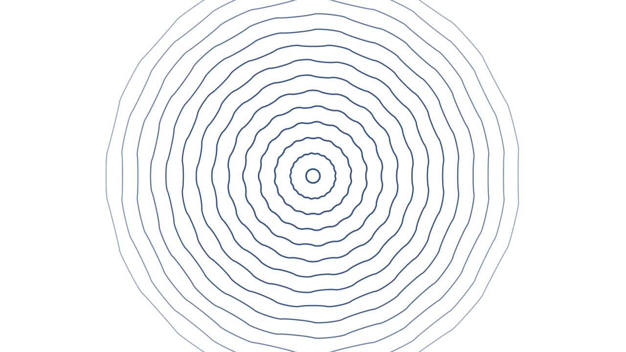 animación de las ondas de radio, el radar o el sonar
