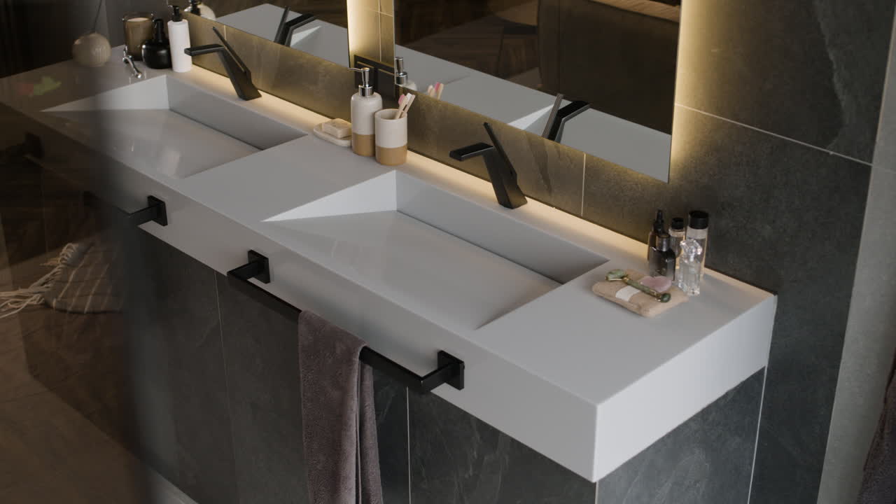 Modern Double Sink Bathroom Vanity