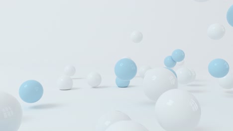 bouncing soft balls with white background, 3d rendering.