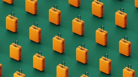 orange suitcases pattern