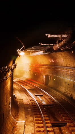 dark old abandoned metro subway tunnel