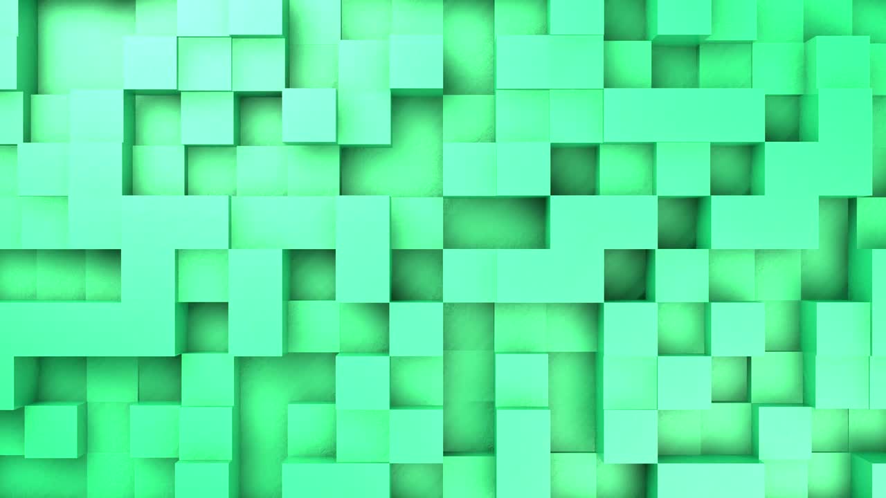 cubos abstractos en movimiento movimiento aleatorio de fondo en bucle. animación 3d 4k v15