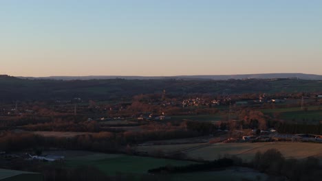 aerial video footage of industrial buildings and housing